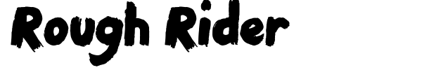 Rough Rider font preview